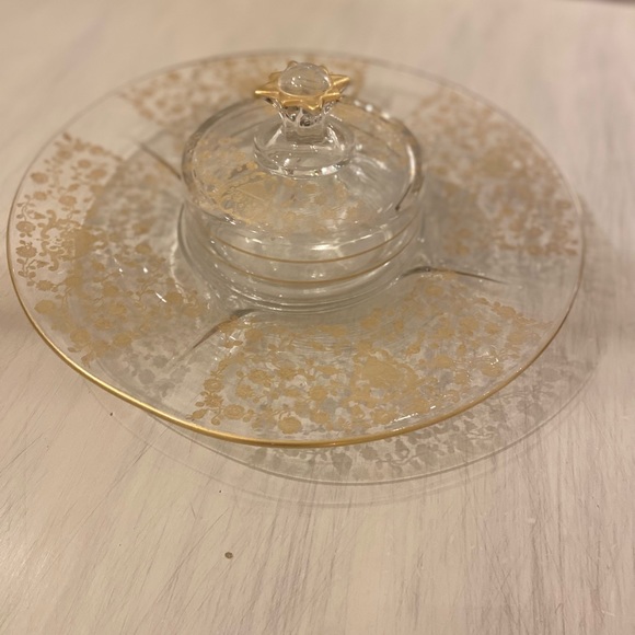 Beautiful Vintage  Paden City Covered Cracker Cheese Platter - Picture 4 of 8